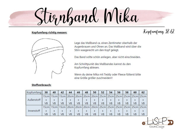E-Book Stirnband "Mika" KU 38-62 [Digital]
