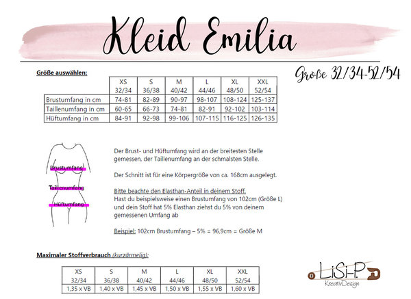 E-Book Shirt-Kleid "Emilia" 32/34-52/54 [Digital]