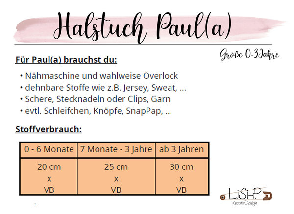 E-Book Halstuch "Paul(a)" 0-3 Jahre [Digital]
