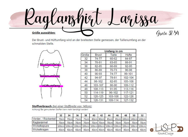 E-Book Raglanshirt "Larissa" 32-54 [Digital]